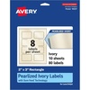 image:imageAvery Pearlized Ivory Rectangle Labels Sure Feed Technology PrinttoTheEdge 2 x 3 80 Pearlized Ivory Labels LaserInkjet Printable80 labels