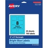 image:imageAvery Printable Rectangle Labels Sure Feed Technology 2 x 3 Bright Blue Labels PrinttoTheEdge LaserInkjet Printable 80 Total Great for Mailing and Candles160 labels