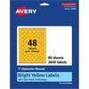 image:imageAvery Printable Round Labels Sure Feed Technology 1 Diameter Bright Yellow Labels PrinttoTheEdge LaserInkjet 480 Total Great for Price Stickers and Mailing Seals3 840 labels