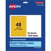 image:imageAvery Printable Round Labels Sure Feed Technology 1 Diameter Bright Yellow Labels PrinttoTheEdge LaserInkjet 480 Total Great for Price Stickers and Mailing Seals1 920 labels
