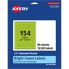 image:imageAvery Printable Round Labels Sure Feed Technology 12 Diameter Bright Green Labels PrinttoTheEdge LaserInkjet 1540 Total Great for Price Stickers and Mailing Seals12 320 labels