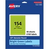 image:imageAvery Printable Round Labels Sure Feed Technology 12 Diameter Bright Green Labels PrinttoTheEdge LaserInkjet 1540 Total Great for Price Stickers and Mailing Seals6 160 labels