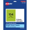 image:imageAvery Printable Round Labels Sure Feed Technology 12 Diameter Bright Green Labels PrinttoTheEdge LaserInkjet 1540 Total Great for Price Stickers and Mailing Seals1 540 labels