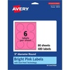 image:imageAvery Printable Round Labels Sure Feed Technology 3 Diameter Bright Pink Labels PrinttoTheEdge LaserInkjet Printable 60 Total Great for Soaps and Packaging480 labels