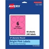 image:imageAvery Printable Round Labels Sure Feed Technology 3 Diameter Bright Pink Labels PrinttoTheEdge LaserInkjet Printable 60 Total Great for Soaps and Packaging240 labels