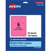 image:imageAvery Printable Round Labels Sure Feed Technology 3 Diameter Bright Pink Labels PrinttoTheEdge LaserInkjet Printable 60 Total Great for Soaps and Packaging120 labels