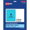 image:imageAvery Printable Round Labels Sure Feed Technology 312 Diameter Bright Blue Labels PrinttoTheEdge LaserInkjet Printable 80 Total Great for Packaging and Candles40 labels