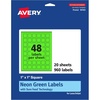 image:imageAvery Printable Square Labels Sure Feed Technology 1 x 1 Neon Green Labels PrinttoTheEdge LaserInkjet Printable 480 Total Great for Soaps and QR Codes960 labels