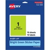 image:imageAvery Printable Sticker Paper 85 x 11 Matte White Repositionable Adhesive LaserInkjet Compatible 5 FullSize Label Sheets Great for Product Branding Cute Stickers Crafts and More 53202Bright Green