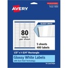 image:imageAvery Rectangle Labels Sure Feed Technology 05 x 175 400 Glossy White Labels 36445400 labels