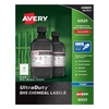 image:imageAvery UltraDuty GHS Chemical Labels for Pigment Inkjet Printers Waterproof UV Resistant 2x4500Pk 60525