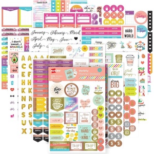 image:imageAvery  Amy Tangerine Designer Collection Planner Stickers 20 Sticker Sheets 744 Total Weekly Monthly and Daily Accessories for Journals and Calendars 6782Variety Pack