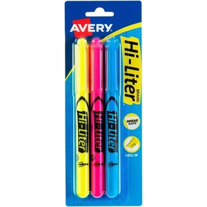 image:imageAvery HiLiter PenStyle Highlighters Smear Safe Ink Chisel Tip 6 Assorted Color Highlighters 235853 Count Pack of 1