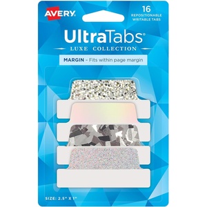 image:imageAvery Ultra Tabs Luxe Collection 25 x 1 Margin Tabs Holographic Iridescent Designs Repositionable 16 Total 74179