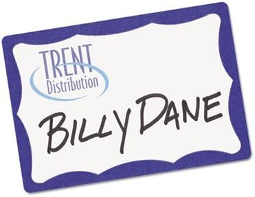 image:imageAvery Customizable Name Tags 213 x 338 White with Blue Border 6 Packs of 100 600 Removable Name Badges Total 44144Blue Border