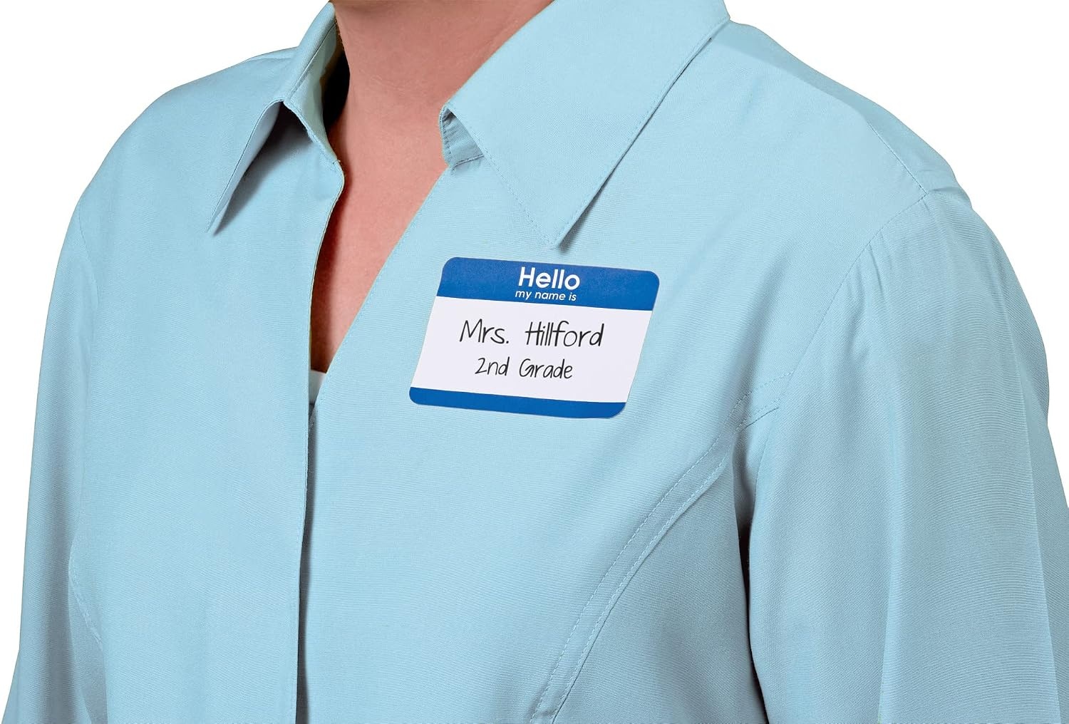 image:imageAvery Customizable Name Tags Hello My Name is 213 x 338 White Blue Border Removable Adhesive NonPrintable 25 Total 617525 Count Pack of 2
