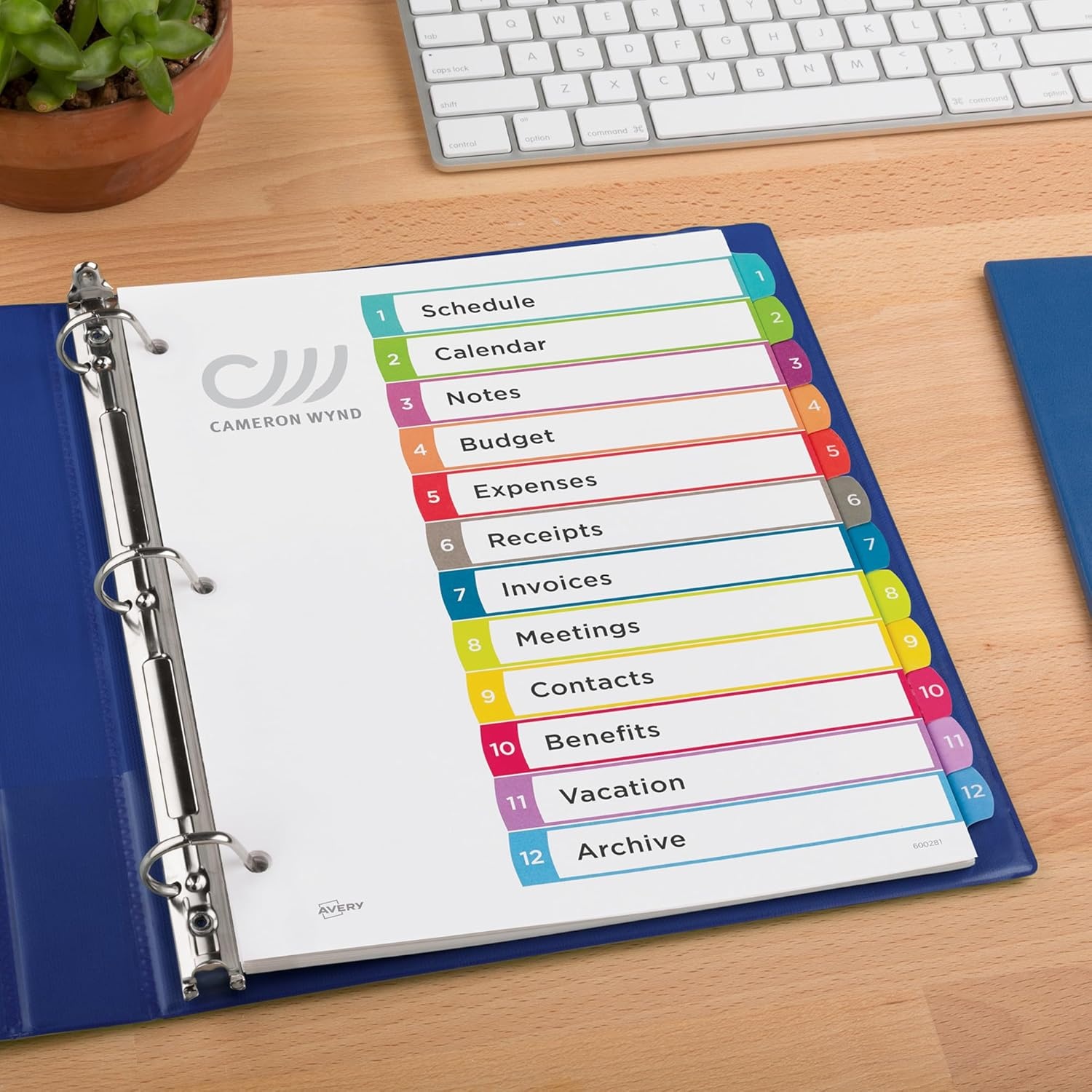 image:imageAvery Dividers for 3 Ring Binders 12 Tabs per Set Customizable Table of Contents Multicolor Arched Tabs Great for Organizing Reports Projects and More 24 Sets of 118431 Set