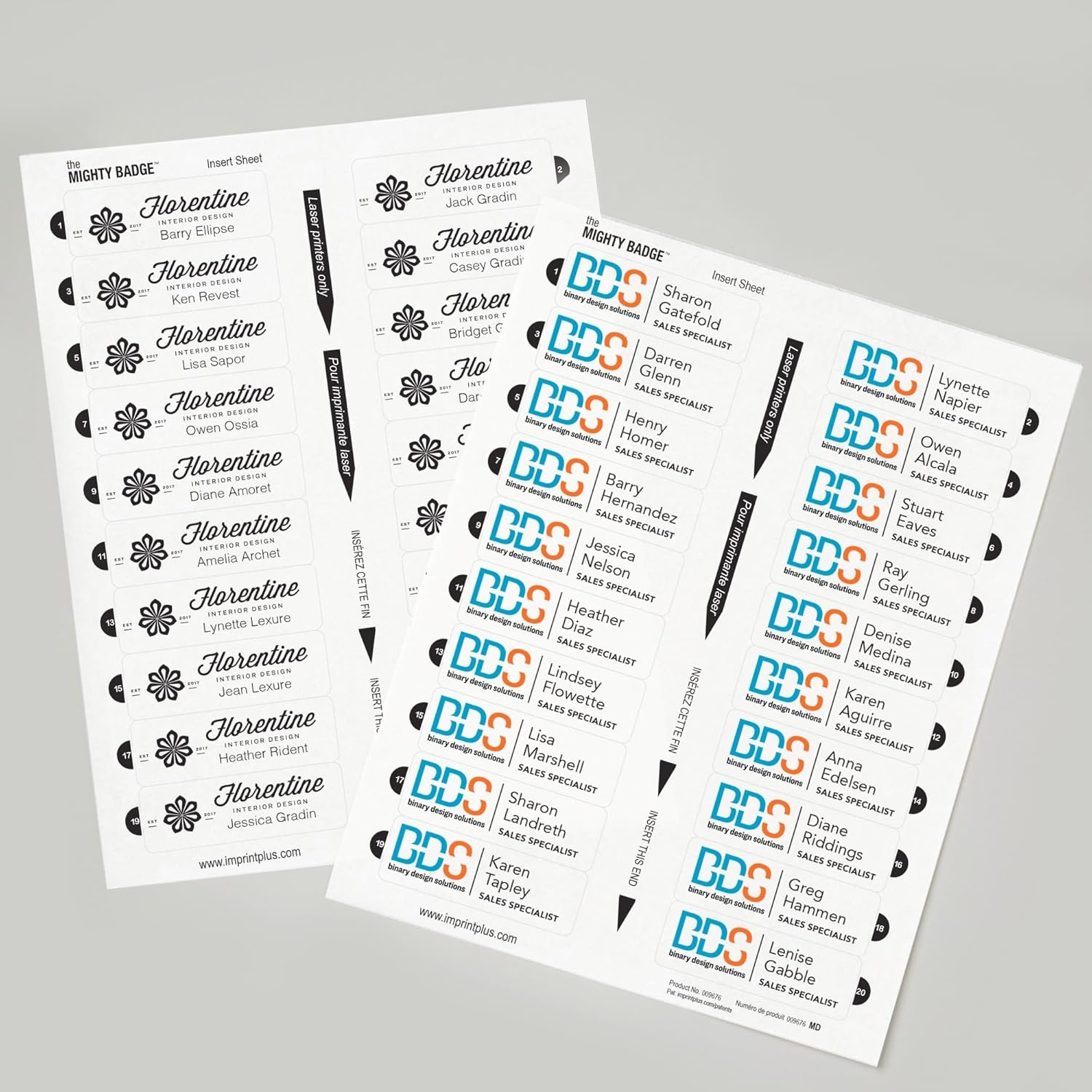 image:imageAvery Reusable Magnetic Professional Name Badge System Refills Inserts for 1 x 3 Name Tags Compatible with Laser Printers 100 Clear Printable Inserts 71210Inkjet