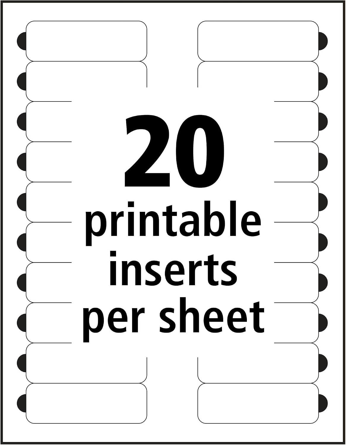 image:imageAvery Reusable Magnetic Professional Name Badge System Refills Inserts for 1 x 3 Name Tags Compatible with Laser Printers 100 Clear Printable Inserts 71210Laser