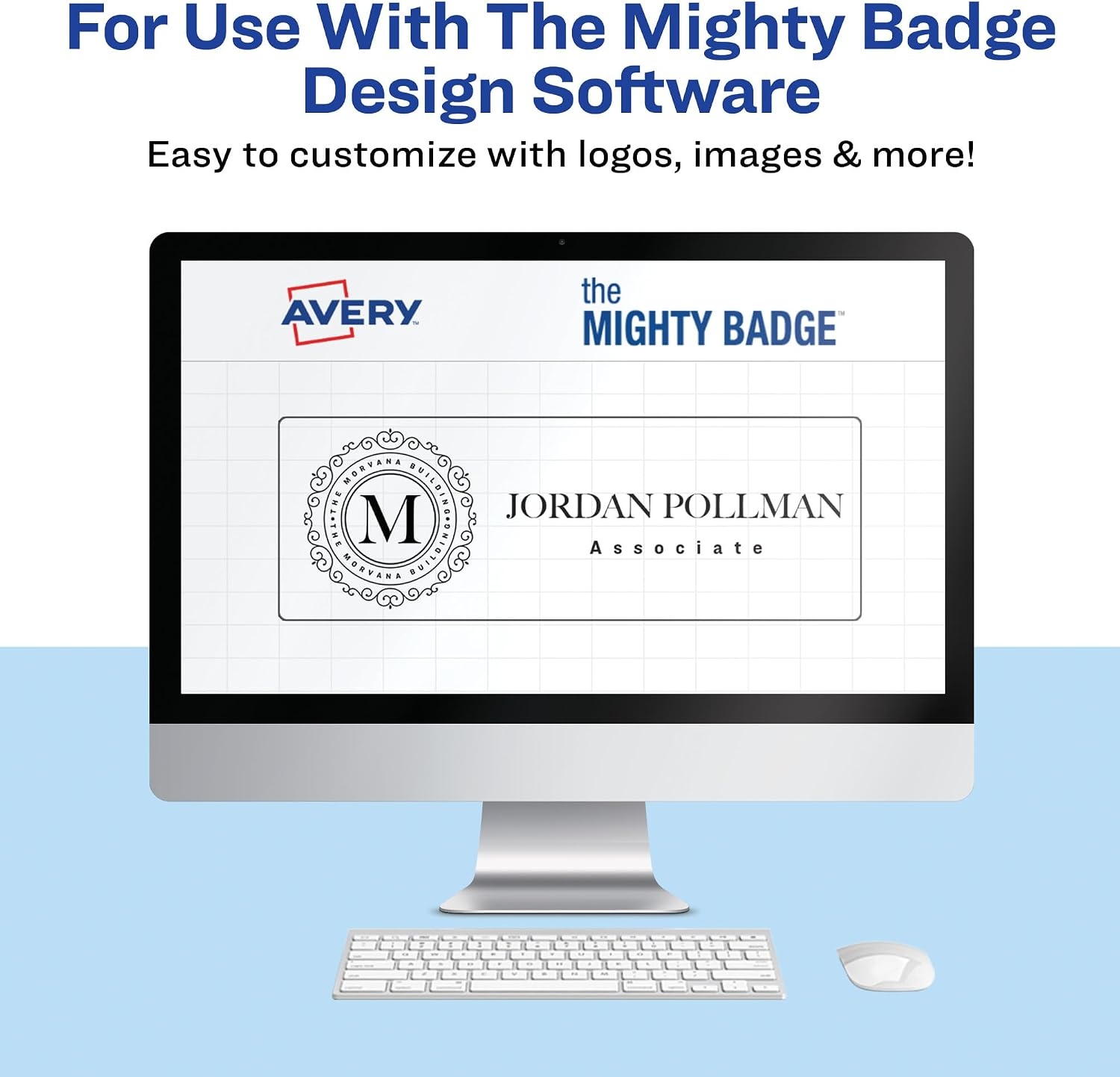image:imageAvery Reusable Magnetic Professional Name Badge System Refills Inserts for 1 x 3 Name Tags Compatible with Laser Printers 100 Clear Printable Inserts 71210Inkjet