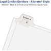 image:imageAvery 125 Legal Exhibit Dividers for 3 Ring Binders 25Tab Sets Allstate Style 1 Binder Divider Set 0170125 Tabs per Set