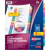 image:imageAvery 131 Dividers for 3 Ring Binders 31 Tabs per Set Customizable Table of Contents Multicolor Tabs Great for Organizing Reports Projects and More 12 Sets of 11129Divider
