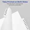 image:imageAvery AveryStyle Legal Side Tab Dividers 26Tab 76100 Letter Size White 25 per Set 11397One Size Pack of 12
