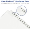 image:imageAvery AveryStyle Legal Side Tab Dividers 26Tab 76100 Letter Size White 25 per Set 11397One Size Pack of 12