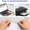 image:imageAvery Big Tab ExtraWide Insertable Clear Tab Dividers for 3 Ring Binders 8Tab Set White 6 Sets 11254Clear