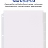 image:imageAvery Big Tab ExtraWide Insertable Clear Tab Dividers for 3 Ring Binders 8Tab Set White 6 Sets 11254Clear