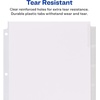 image:imageAvery Big Tab ExtraWide Insertable Clear Tab Dividers for 3 Ring Binders 8Tab Set White 6 Sets 11254Clear