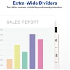 image:imageAvery Big Tab ExtraWide Insertable Clear Tab Dividers for 3 Ring Binders 8Tab Set White 6 Sets 11254Clear