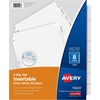 image:imageAvery Big Tab ExtraWide Insertable Clear Tab Dividers for 3 Ring Binders 8Tab Set White 6 Sets 11254Clear