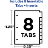 image:imageAvery Big Tab ExtraWide Insertable Clear Tab Dividers for 3 Ring Binders 8Tab Set White 6 Sets 11254Multicolor