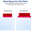 image:imageAvery Big Tab ExtraWide Insertable Clear Tab Dividers for 3 Ring Binders 8Tab Set White 6 Sets 11254Multicolor