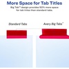 image:imageAvery Big Tab ExtraWide Insertable Clear Tab Dividers for 3 Ring Binders 8Tab Set White 6 Sets 11254Multicolor