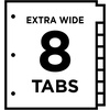 image:imageAvery Big Tab ExtraWide Insertable Clear Tab Dividers for 3 Ring Binders 8Tab Set White 6 Sets 11254Multicolor
