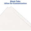 image:imageAvery Blank Tab Legal Exhibit Binder Dividers White Unlaminated Tabs LetterSize Standard Collated 25Tab Set 119591 Set