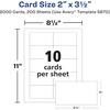 image:imageAvery Clean Edge Printable Business Cards Sure Feed Technology 2 x 35 White 1000 Blank Cards for Laser Printers 5874Clean Edge