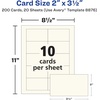 image:imageAvery Clean Edge Printable Business Cards with Sure Feed Technology 2 x 35 Ivory 200 Blank Cards for Inkjet Printers 08876One Size Pack of 5