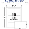 image:imageAvery Clean Edge Printable Business Cards with Sure Feed Technology 2 x 35 White 200 Blank Cards for Inkjet Printers 088710