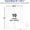 image:imageAvery Clean Edge Printable Business Cards with Sure Feed Technology 2 x 35 White Linen Textured 200 Blank Cards for Inkjet Printers 08873One Size Pack of 5