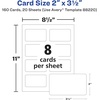 image:imageAvery Clean Edge Printable Business Cards with Sure Feed Technology Rounded Corners 2 x 35 White 160 Blank Cards for Inkjet Printers 88220One Size Pack of 5