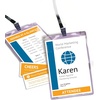 image:imageAvery Customizable Name Badges 6 x 425 LaserInkjet Printable Inserts Including Tickets 25 Vertical Name Tag Holders Includes Lanyards 8520100