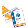 image:imageAvery Customizable Name Badges 6 x 425 LaserInkjet Printable Inserts Including Tickets 25 Vertical Name Tag Holders Includes Lanyards 8520100