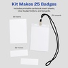 image:imageAvery Customizable Name Badges 6 x 425 LaserInkjet Printable Inserts Including Tickets 25 Vertical Name Tag Holders Includes Lanyards 852025