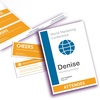 image:imageAvery Customizable Name Badges 6 x 425 LaserInkjet Printable Inserts Including Tickets 25 Vertical Name Tag Holders Includes Lanyards 8520500