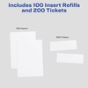 image:imageAvery Customizable Name Badges 6 x 425 LaserInkjet Printable Inserts Including Tickets 25 Vertical Name Tag Holders Includes Lanyards 8520500