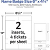 image:imageAvery Customizable Name Badges 6 x 425 LaserInkjet Printable Inserts Including Tickets 25 Vertical Name Tag Holders Includes Lanyards 8520500