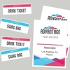 image:imageAvery Customizable Name Badges 6 x 425 LaserInkjet Printable Inserts Including Tickets 25 Vertical Name Tag Holders Includes Lanyards 8520500